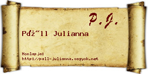 Páll Julianna névjegykártya