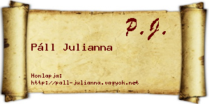 Páll Julianna névjegykártya